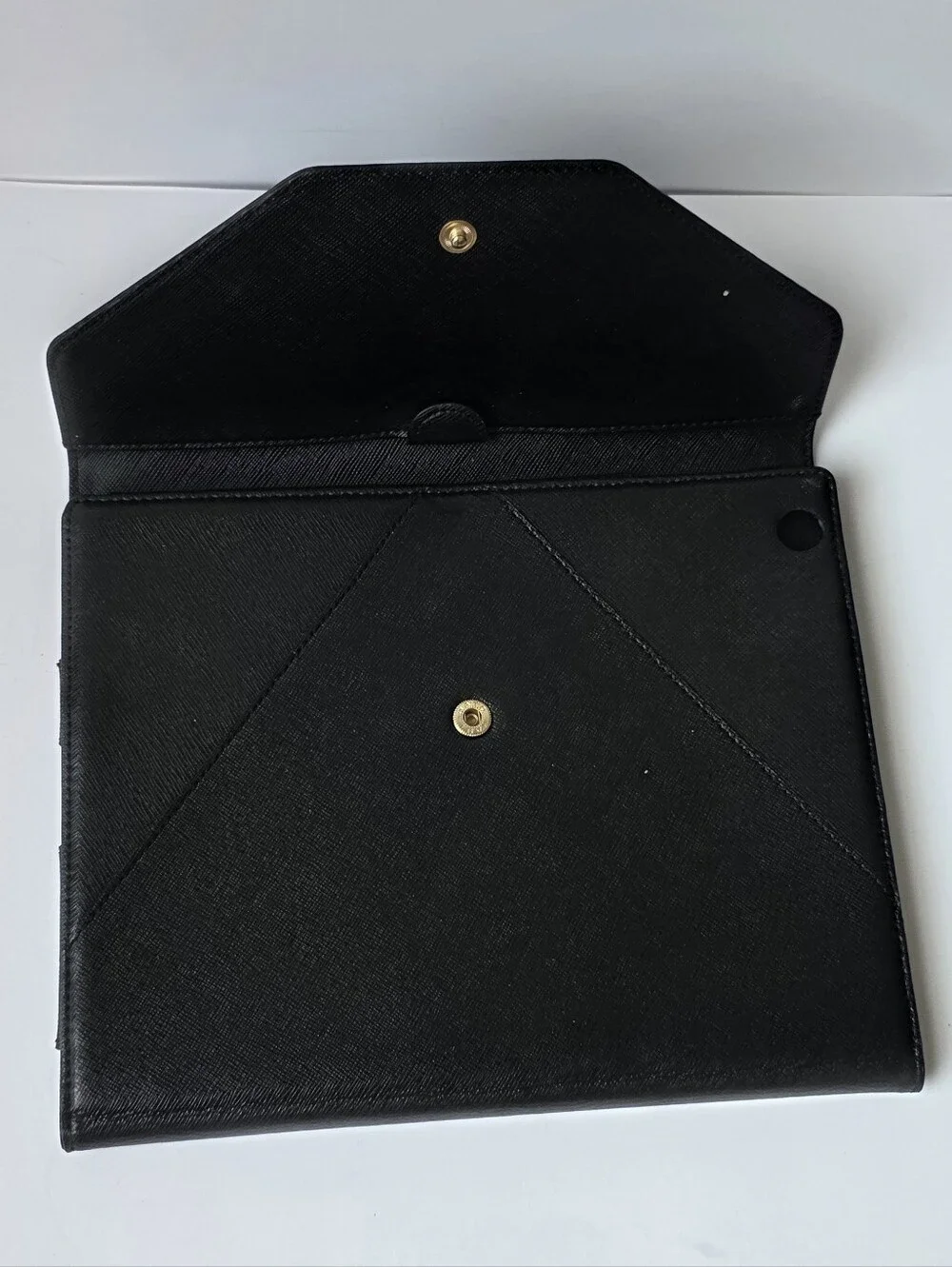 Michael Kors Black Saffiano Leather Ipad Tablet Case With Card Holder